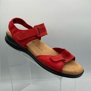Spring Step Flexus Danila Red Hook and Loop Leather Sandals EU42 US 10.5-11